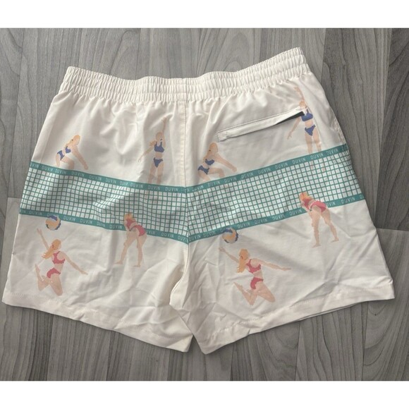 Duvin Swim Trunks Mens Size Large 4” Beach Volleyball Swimsuit Lined Drawstring - Picture 3 of 14